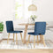 vidaXL - Eetkamerstoelen - 2 - st - stof - blauw