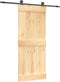 vidaXL - Schuifdeur - met - beslag - 85x210 - cm - massief - grenenhout