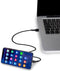 Grundig USB-kabel - 3-in-1 Oplaadkabel Datakabel Telefoonstandaard - Micro-USB naar USB-A - 1 Meter - Zwart