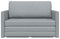 vidaXL - Vloersofa - Bed - 2-in-1 - Lichtgrijs - 124x71x78 - cm - Stof