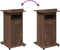 vidaXL - Lessenaar - met - wielen - en - lade - 55x55x107 - cm - hout - bruin - eikenkleur