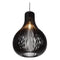Atmooz - Hanglamp Zita L - zwart - Industrieel - Woonkamer / Slaapkamer / Eetkamer - Plafondlamp - Zwart hout - Hoogte 190cm - Hout
