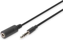 Mercodan AK-510200-030-S - Jackplug Audio Aansluitkabel 3,5 mm - 2,50 m - Zwart