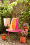 Mica Decorations Seatle - Bijzettafel - H38 x Ø58 cm - Metaal - Fuchsia