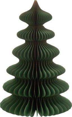 J-Line decoratie christmas tree waves - papier - donkergroen/koper - medium