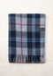 Kniedeken Tartan Douglas Navy - Gerecycled Wol - 72x190 - TBCo Scotland