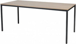 Bureautafel - Domino Basic 180x80 Havana Kersen - zwart frame