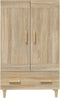vidaXL - Hoge - kast - 70x31x115 - cm - bewerkt - hout - sonoma - eikenkleurig