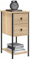 vidaXL - Nachtkastjes - 2 - st - 32x42x70 - cm - bewerkt - hout - sonoma - eikenkleurig