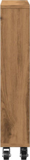 vidaXL - Opbergtrolley - smal - 48x13x68 - cm - bewerkt - hout - artisanaal - eiken