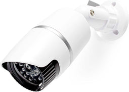 Nedis Dummy Beveiligingscamera - Bullet - IP44 - Batterij Gevoed - Buiten - Inclusief muurbeugel - Wit