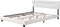 Juskys Paris - Gestoffeerd Bed - LED Verlichting - Wit - 180 x 200 cm