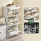 SoBuy FSR94-WG - Schoenenkast - 3 kleppen 12 paar - Wit