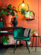 Mica Decorations Phoenix - Wandspiegel - Ø58 cm met plankje - Zwart