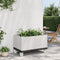 vidaXL - Plantenbak - met - wielen - 80x50x54 - cm - polypropeen - wit