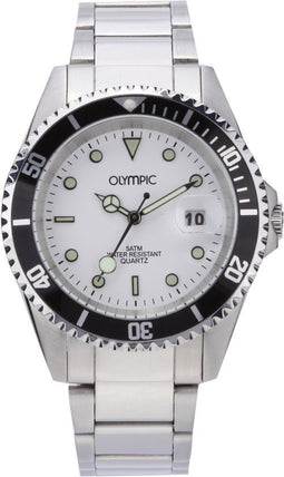 Olympic OL89HSS008 - Polshorloge - Staal - Zilverkleurig - 39,5 mm