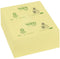 Memoblok 3M Post-it 655 76x127mm recycled geel 100 vel - 12 stuks