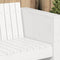 vidaXL - Tuinbank - Wit - 185,5x60x62 - cm - Massief - Grenenhout