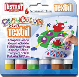 Graine Créative textielstick PlayColor One, kartonnen etui van 6 kleuren
