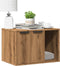 vidaXL - Kattenbakkast - 60x40x40 - cm - bewerkt - hout - artisanaal - eikenkleurig