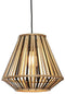 GOOD&MOJO Hanglamp Merapi - Bamboe/Zwart - 30x30x30cm - Modern - Hanglampen Eetkamer, Slaapkamer, Woonkamer