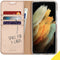 Accezz Galaxy S21 Ultra - Flip Cover - Krasbestendig Schokbestendig - Goud