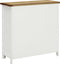 vidaXL - Wijnkast - 80x32x80 - cm - massief - eikenhout