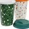 Mok DKD Home Decor Terrazo Siliconen Porselein (400 ml) (4 pcs)