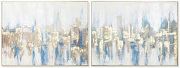 Schilderij DKD Home Decor New York Loft 80 x 3,5 x 60 cm (2 Stuks)