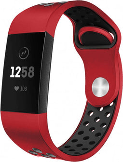 iMoshion Bandje Geschikt voor Fitbit Charge 4 / Charge 3 - iMoshion Siliconen sport bandje - Zwart