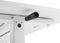 Ergo Office - Zit-sta bureau 140x60cm Handmatig in hoogte verstelbaar bureau max. 117cm | Ergonomische tafel Belastbaar tot 40kg Wit