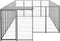 vidaXL - Hondenkennel - 10,89 - m² - staal - zwart