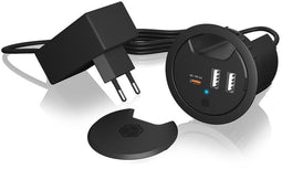 Icy Box IB-HUB1407 - Hub - Zwart