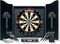 WINMAU Diamond Plus - Professional Dart Set - Dartbord met Zwart Cabinet en Oche Line - (2 sets)