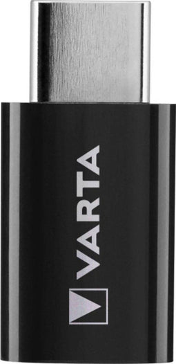 Varta 57945101401 - USB 2.0 Adapter - Micro-USB naar USB-C - Zwart
