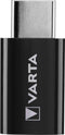 Varta 57945101401 - USB 2.0 Adapter - Micro-USB naar USB-C - Zwart