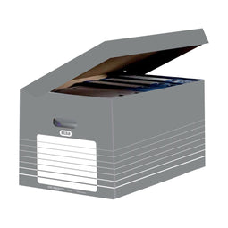 Elba archiefcontainer, ft 34,5 x 45 x 28 cm, grijs en wit
