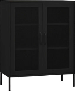 vidaXL - Opbergkast - 80x35x101,5 - cm - staal - zwart