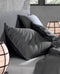 Zohome Kussensloop Satinado - Kussenhoes van 60x70 cm - Set van 2 stuks - 100% Katoen-Satijn - Antraciet