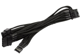 Silverstone SST-PP06B-3PER10F - Kabel - 3 x 4pin aansluiting - Zwart