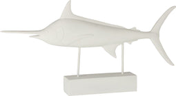 J-Line decoratie zwaardvis Op Voet - polyresin - wit