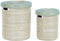 Basket spelset DKD Home Decor Blauw Wit Natuurlijk Zeegras 44 x 44 x 51 cm