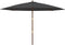 vidaXL - Parasol - met - houten - paal - 400x273 - cm - zwart