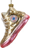 Ornament kerstbal sneaker glas goud 12.7 cm