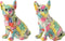 J-Line decoratie Bulldog Ogen Zittend Pop-Art - polyresin - mix