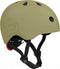 Scoot & Ride Helmet – Kinderhelm – S 51-55 cm – LED achterlicht – magnetische sluiting – verstelbaar – Olive