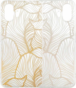 imoshion Hoesje Geschikt voor Nothing Phone (2) Hoesje Siliconen - imoshion Design hoesje - Meerkleurig / Golden Leaves Transparant