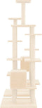 vidaXL - Kattenmeubel - met - sisal - krabpalen - 145 - cm - crèmekleurig