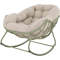 Cozy Schommelstoel - Aluminium - Weerbestendig - Olijf groen