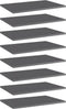 vidaXL - Wandschappen - 8 - st - 60x40x1,5 - cm - bewerkt - hout - hoogglans - grijs